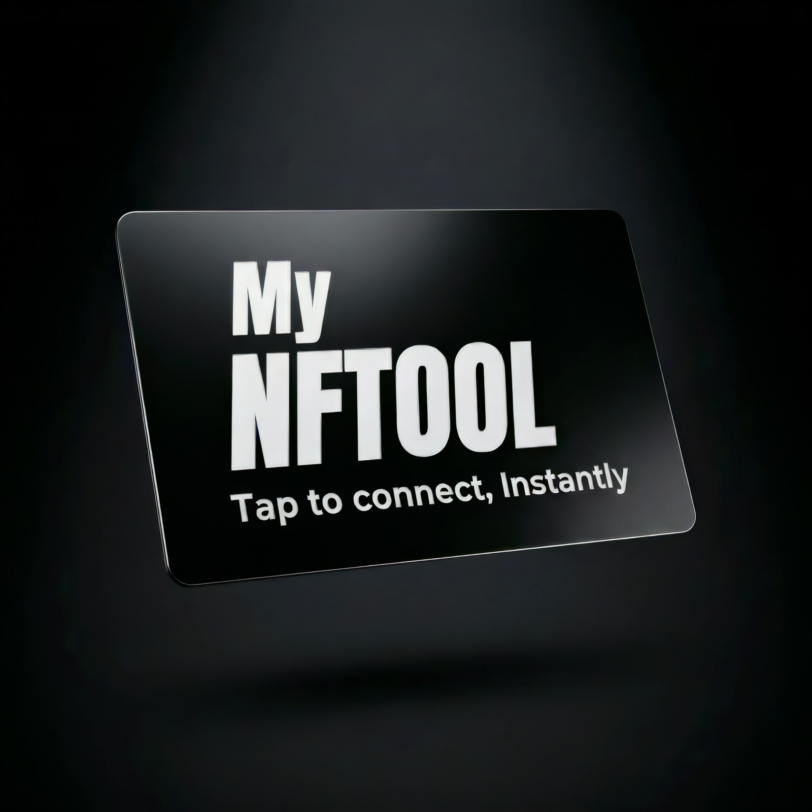 MyNFTools premium black metal NFC business card